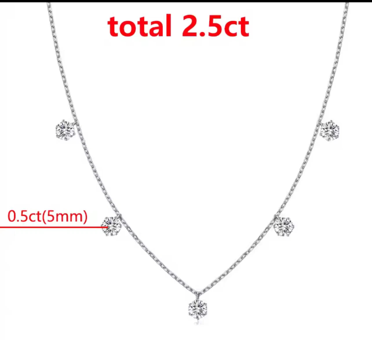 5x. 5ct Lab / Moissanite Drop