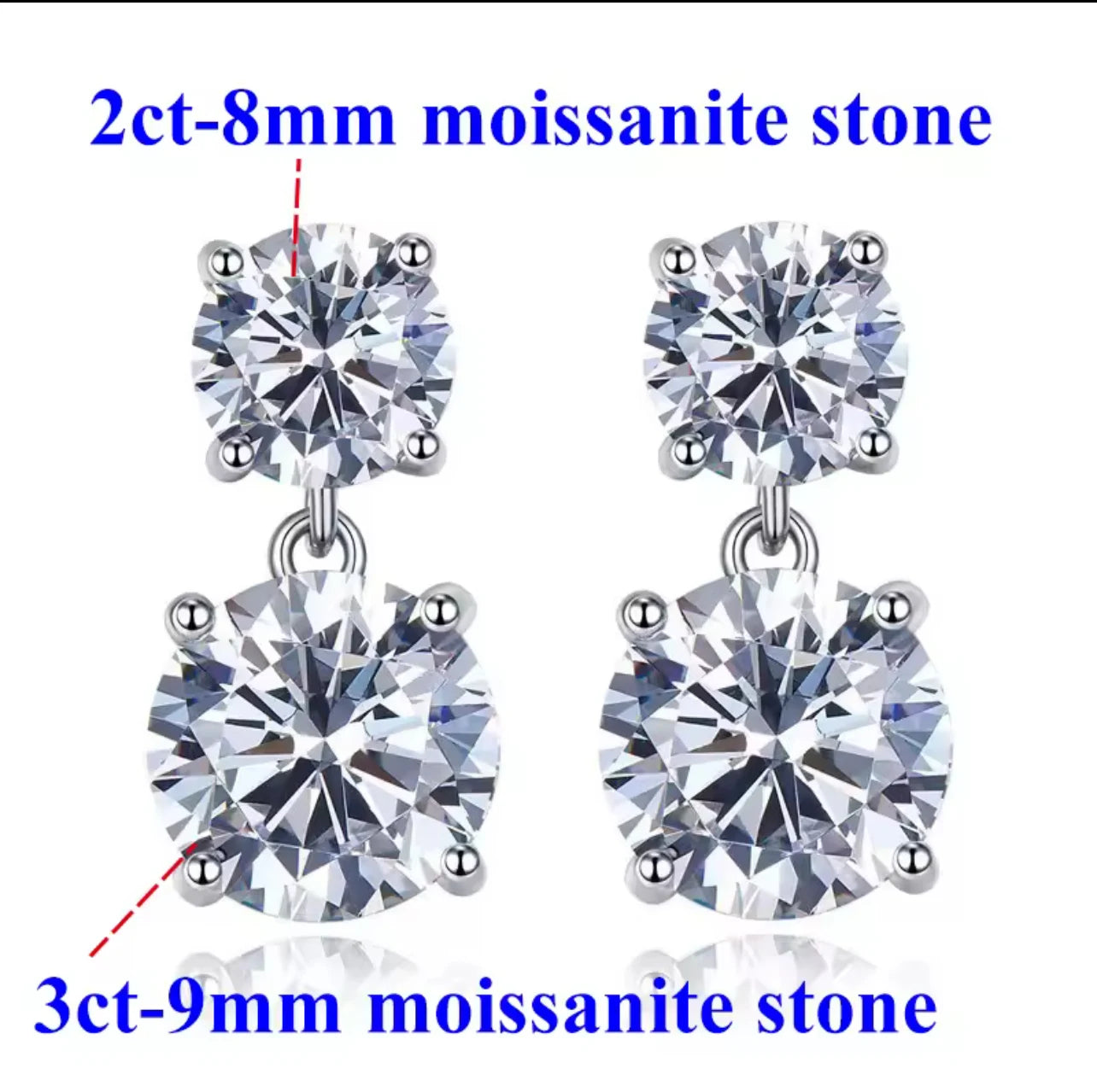 Two tier drop 5ct Lab