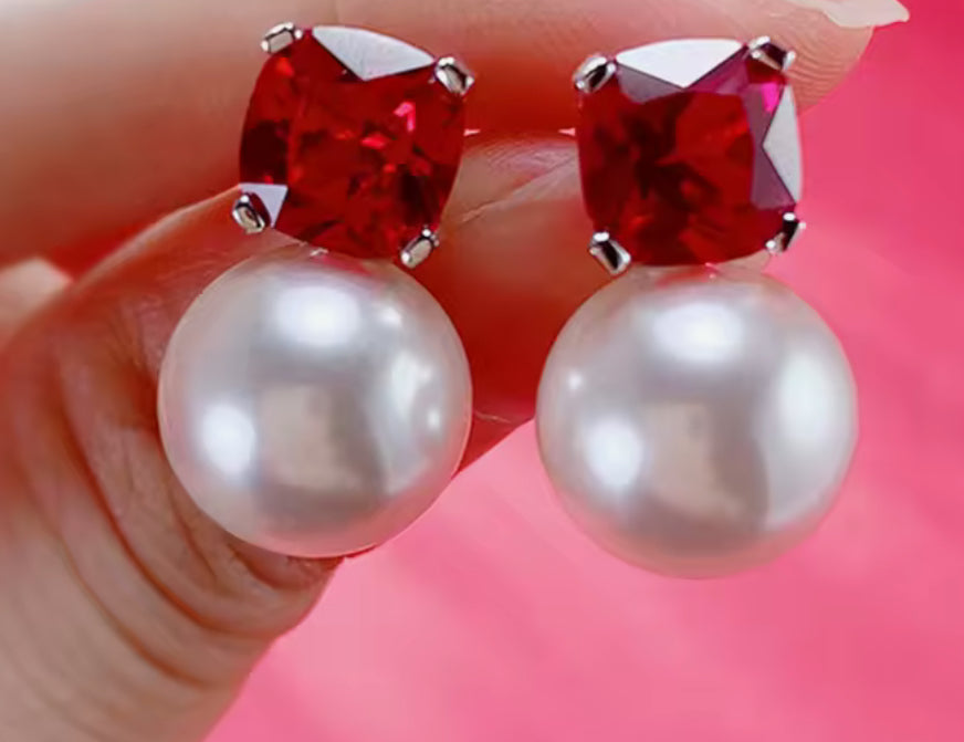 Natural Pearl & Ruby Gold Ring