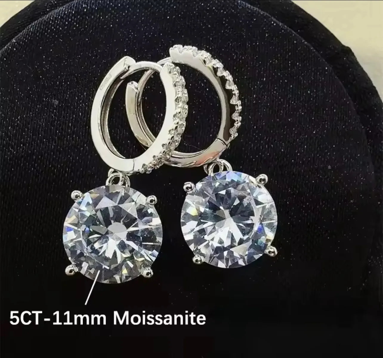 Lab/ Moissanite Diamond Huggie