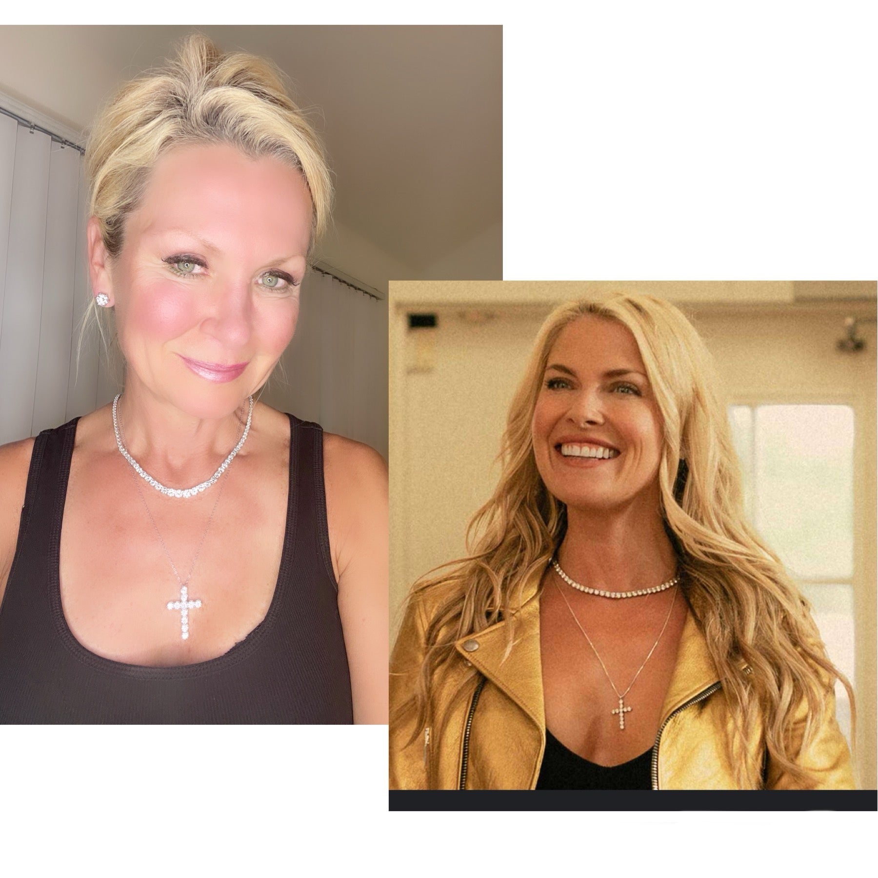 The Traditional Tiffany Lab Diamond Moissanite Cross Necklace