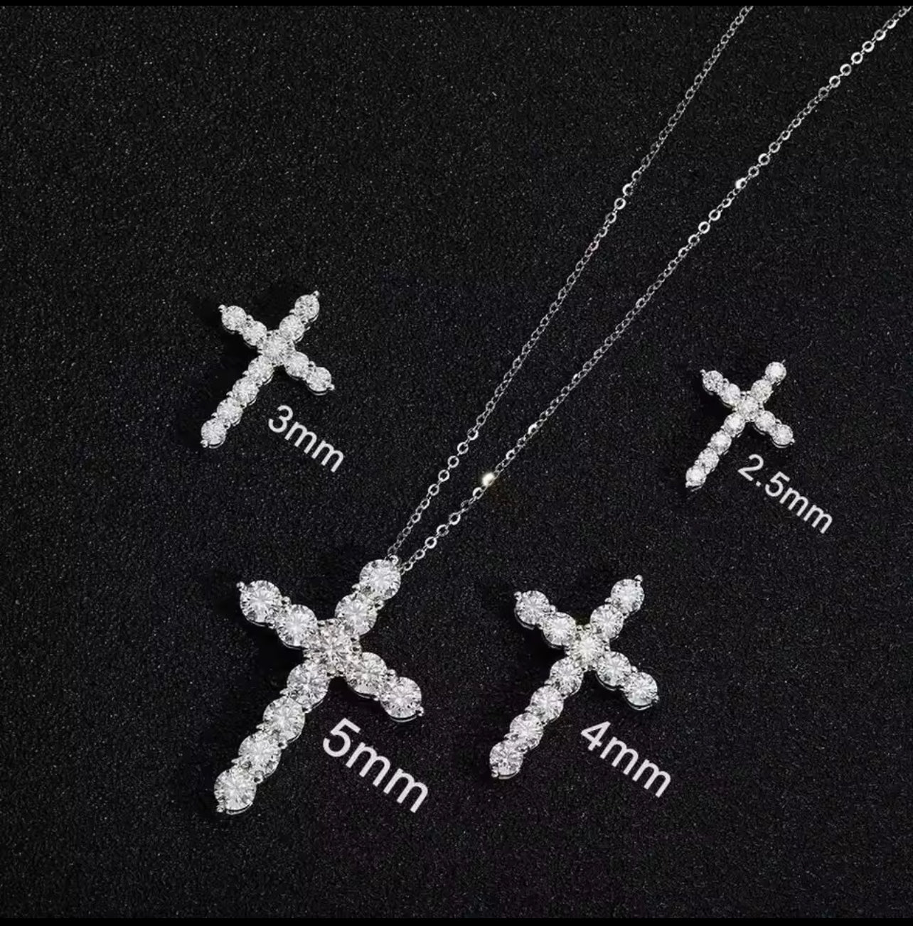 The Traditional Tiffany Lab Diamond Moissanite Cross Necklace