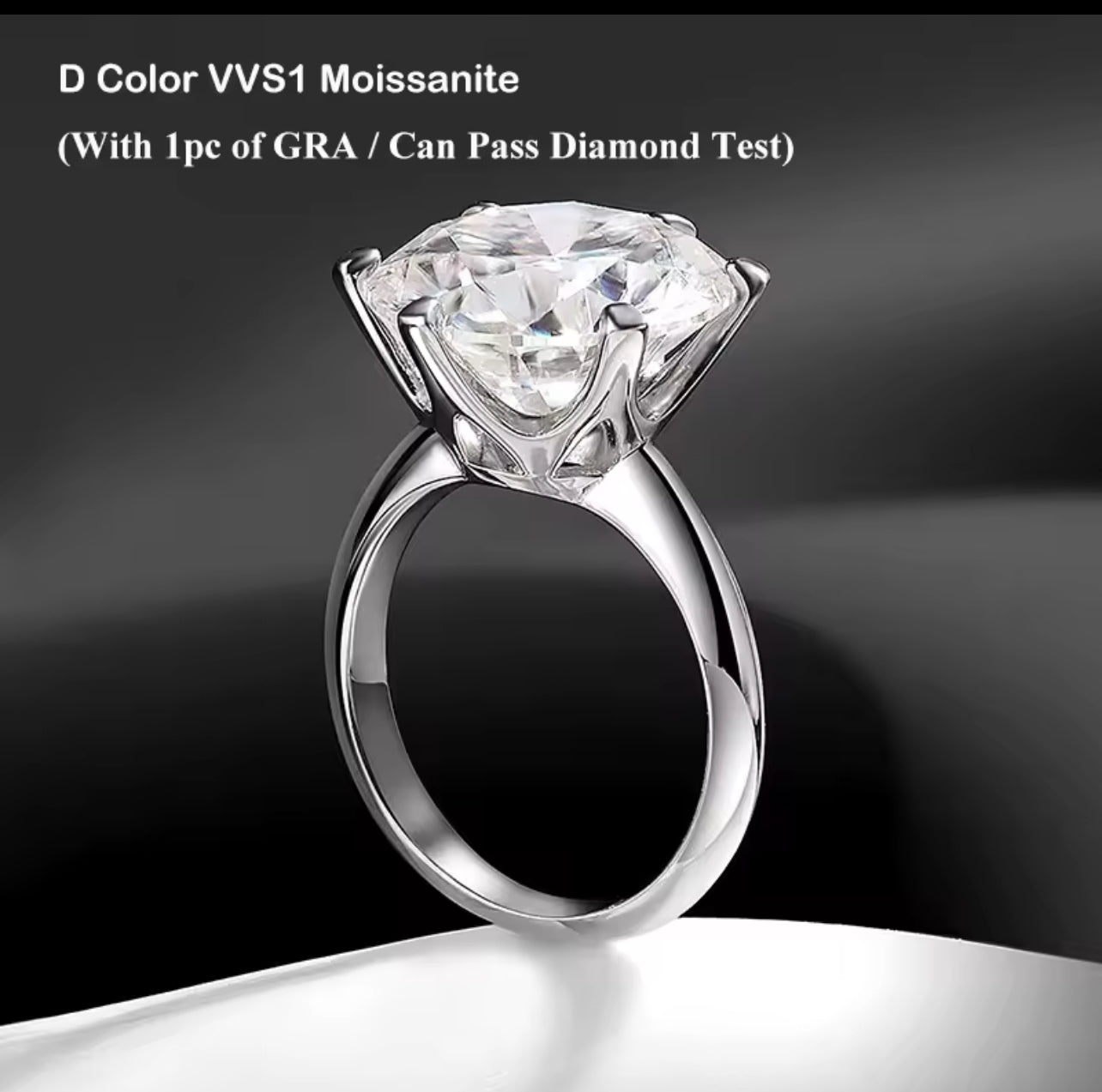 Traditional Tiffany Style Solitaire Lab / Moissanite Diamond Engagement Ring 1-10 CTs
