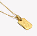 Gold 11:11 drop pendant necklace with pavé diamond bail
