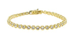 Clear bezel tennis bracelet in gold