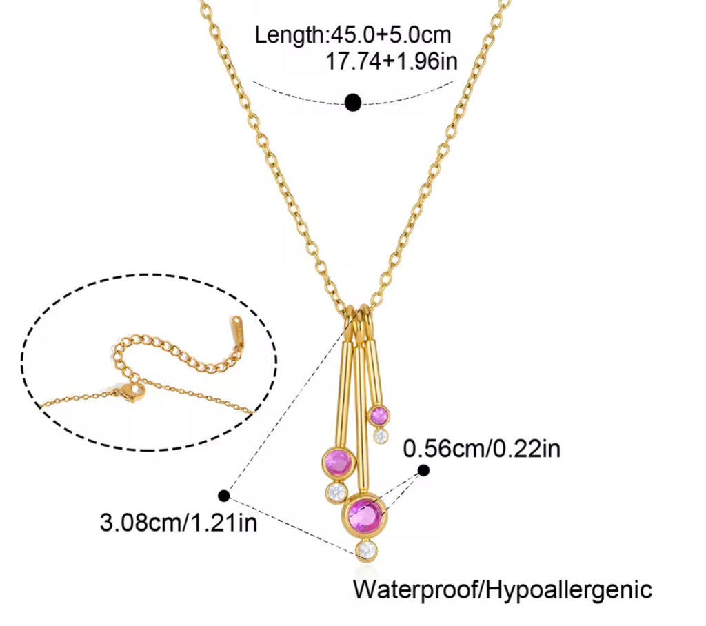 Necklace length and design details