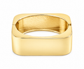 Large square gold bangle