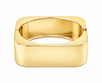 Large square gold bangle
