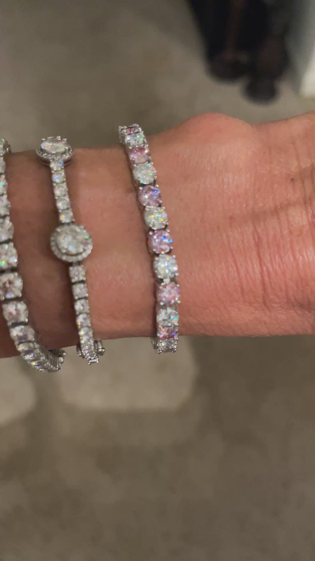 Halo Lab Diamond Moissanite Tennis Bracelet