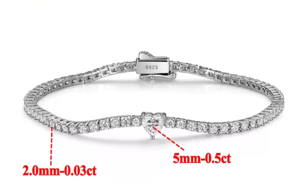 White heart bracelet original specifications photo