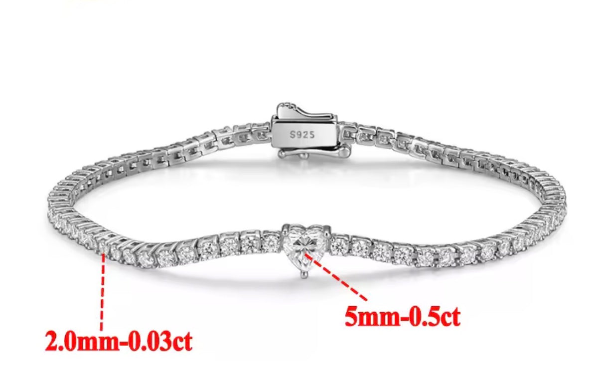 White heart bracelet original specifications photo